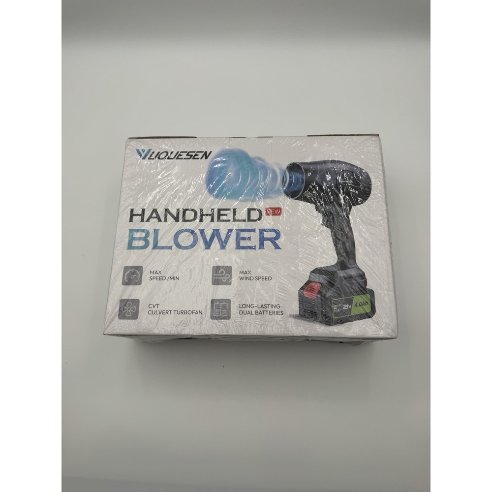 NEW VUQUESEN 21V Cordless Handheld Turbo Blower 2 Batteries Charger NIB